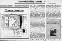 Una novela de odio y violencia  [artículo] Marino Muñoz Lagos.
