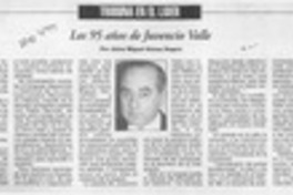 Los 95 años de Juvencio Valle  [artículo] Jaime Miguel Gómez Rogers.