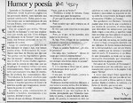 Humor y poesía  [artículo] René Sepúlveda.
