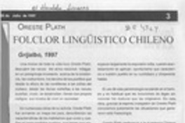 Folclor lingüístico chileno  [artículo] Eugenio García-Díaz.