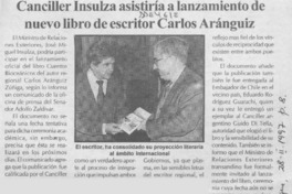 Canciller Insulza asistirá a lanzamiento de nuevo libro de escritor Carlos Aránguiz  [artículo].