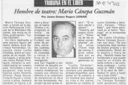Hombre de teatro, Mario Cánepa Guzmán  [artículo] Jaime Gómez Rogers.