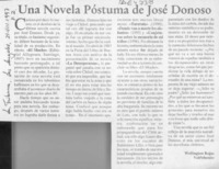 Una novela póstuma de José Donoso  [artículo] Wellington Rojas Valdebenito.
