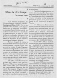 Libros de otro tiempo  [artículo] Anselmo López.