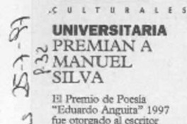 Premian a Manuel Silva  [artículo].