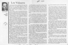 Los Vidaurre  [artículo] Luis Eugenio Silva.