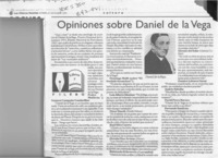 Opiniones sobre Daniel de la Vega  [artículo] Filebo.