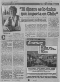 "El dinero es lo único que importa en Chile"  [artículo] Gwendolyn Ledger.