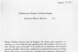Palabras por Roque Esteban Scarpa  [artículo] Eugenio Mimica Barassi.