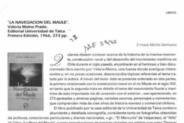 "La navegación del Maule"  [artículo] Enrique Meriet Sanhueza.