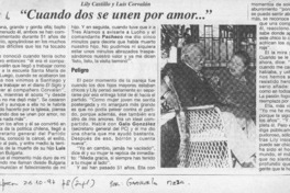 "Cuando dos se unen por amor--"  [artículo] Gabriela Meza.