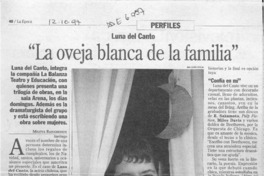 "La oveja blanca de la familia"  [artículo] Milena Bahamonde.