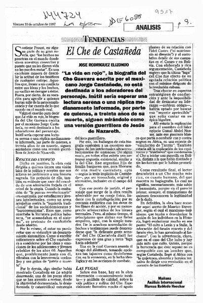 El Che de Castañeda  [artículo] José Rodríguez Elizondo.