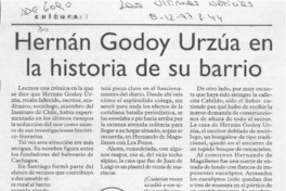Hernán Godoy Urzúa en la historia de su barrio  [artículo] Filebo.