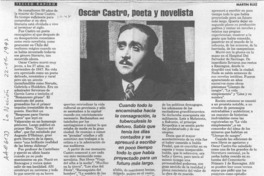 Oscar Castro, poeta y novelista  [artículo] Martín Ruiz.