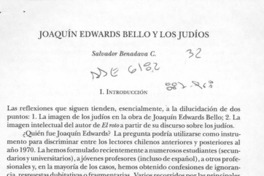Joaquín Edwards Bello y los judíos  [artículo] Salvador Benadava C.