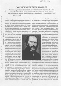 Don Vicente Pérez Rosales  [artículo] Sergio Martínez Baeza.