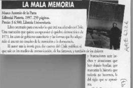 La mala memoria  [artículo] Luis Moulian.