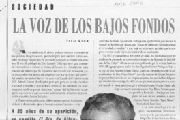 La voz de los bajos fondos  [artículo] Pablo Marín.