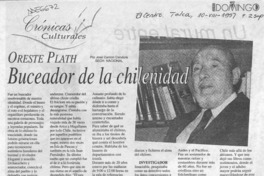 Oreste Plath, buceador de la chilenidad  [artículo] José Carrión Canales.