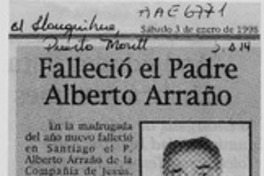 Falleció el Padre Alberto Arraño