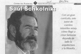 Saúl Schkolnik, abuelo cuentacuentos  [artículo].