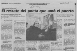 El rescate del poeta que amó el puerto  [artículo] Denise Canelas.