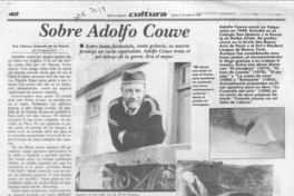 Sobre Adolfo Couve  [artículo] Marco Antonio de la Parra.