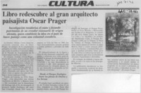 Libro redescubre al gran arquitecto paisajista Oscar Prager  [artículo]