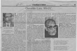 Osvaldo Lira, SS. CC.  [artículo] Alberto Cardemil.