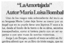 "La Amortajada", autor María Luisa Bombal