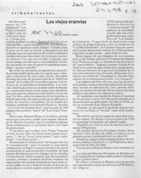 Los viejos tranvías  [artículo] Luis Sánchez Latorre.