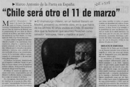"Chile será otro el 11 de marzo"  [artículo] Osmán Cortés A.