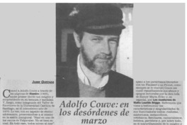 Adolfo Couve, en los desórdenes de marzo  [artículo] Jaime Quezada.