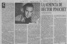 La ausencia de Héctor Pinochet  [artículo] José-Christian Páez.