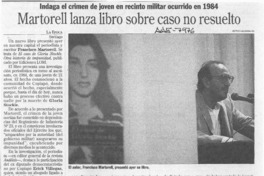 Martorell lanza libro sobre caso no resuelto  [artículo].