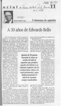 A 30 años de Edwards Bello  [artículo] Marino Muñoz Lagos.