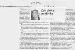Con olor a vendimias  [artículo] Enrique Ramírez Capello.