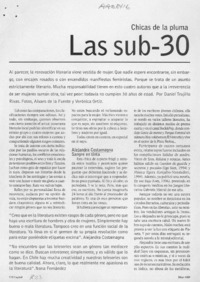 Las sub-30  [artículo] Daniel Trujillo Rivas.