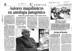 Autores magallánicos en antología patagónica  [artículo].
