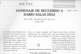 Homenaje de recuerdo a Darío Salas Díaz  [artículo] Ricardo Zúñiga Quezada.