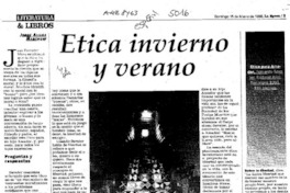 Etica invierno y verano  [artículo] Jorge Aliaga Marchant.