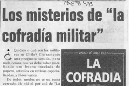 Los Misterios de "La cofradía militar"  [artículo].