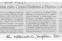 Chilena entre cinco finalistas a Premio Literario en México  [artículo].