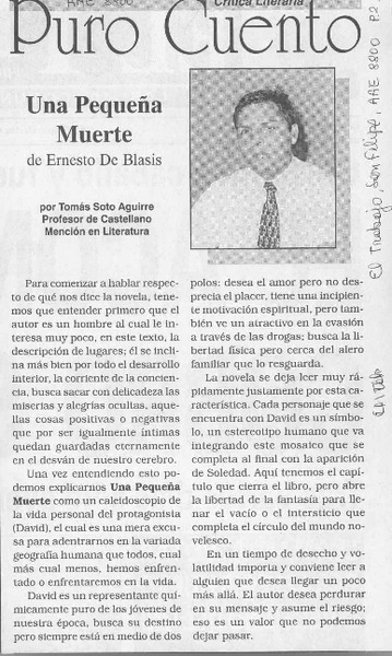Puro cuento  [artículo] Tomás Soto Aguirre.