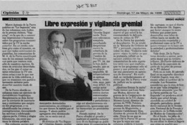 Libre expresión y vigilancia gremial  [artículo] Sergio Muñoz.