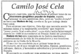 Camilo José Cela  [artículo].