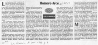 Homero Arce  [artículo] Luis A. Mansilla.