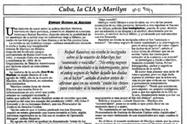 Cuba, la CIA y Marilyn  [artículo] Enrique Guzmán de Acevedo.