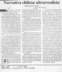 Narrativa chilena ultrarrealista  [artículo] Marís Isabel Amor.